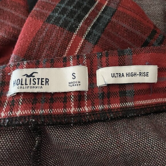 Hollister Women S Plaid Y2K 90s Grunge Gothic Punk Ultra High-Rise Pleated Skort - Picture 7 of 9